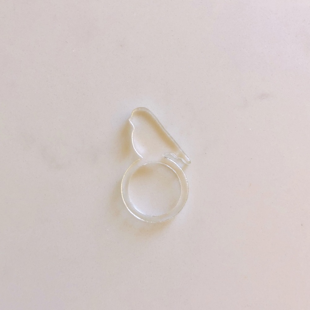 Clear Fashion Modern Cut-Out Silhouette Ring, Perched Bird